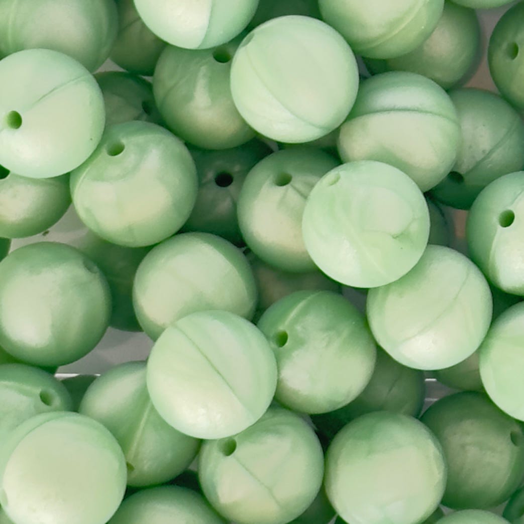 Jade Green Solid Silicone Bead