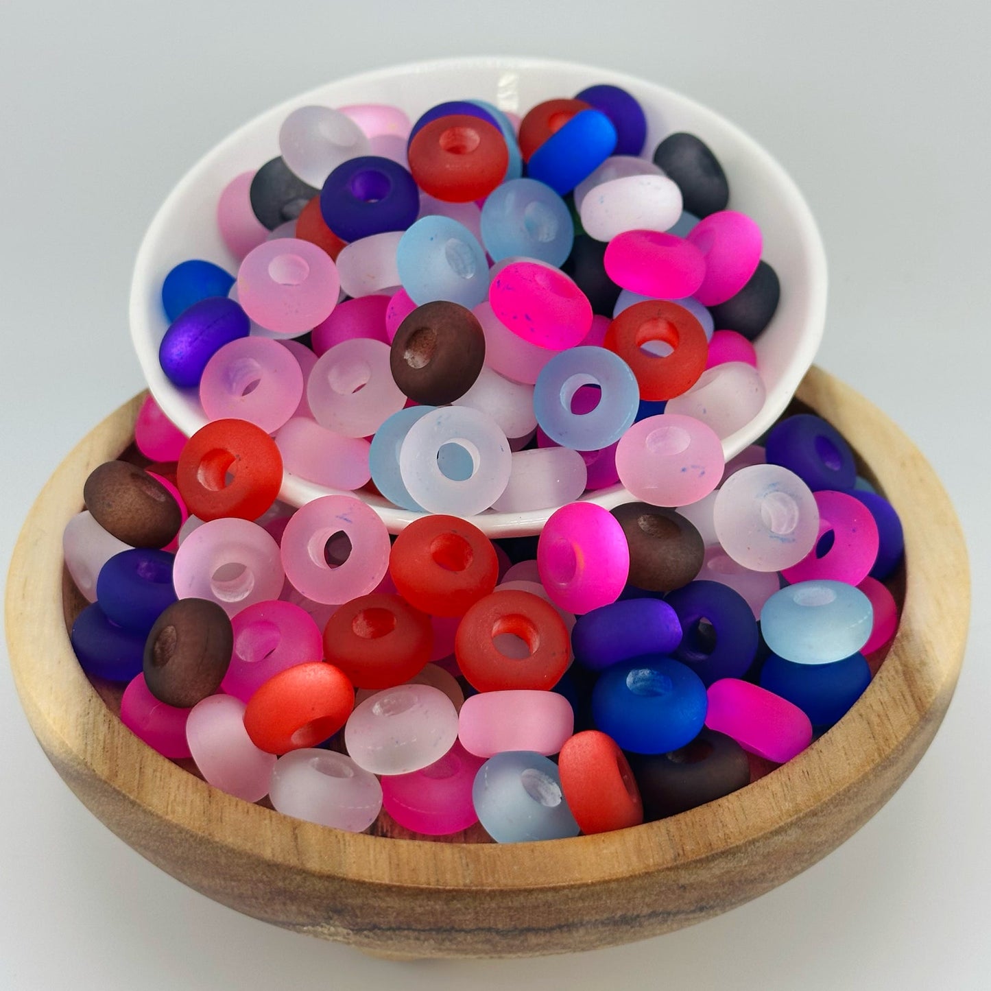 14mm Matte Cat Eye Abacus Spacer