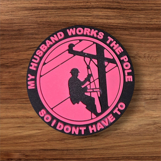 My Husband Works The Pole Focal Bead