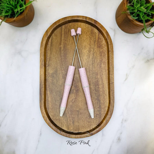 Rose Pink Recycled Beadable Pen