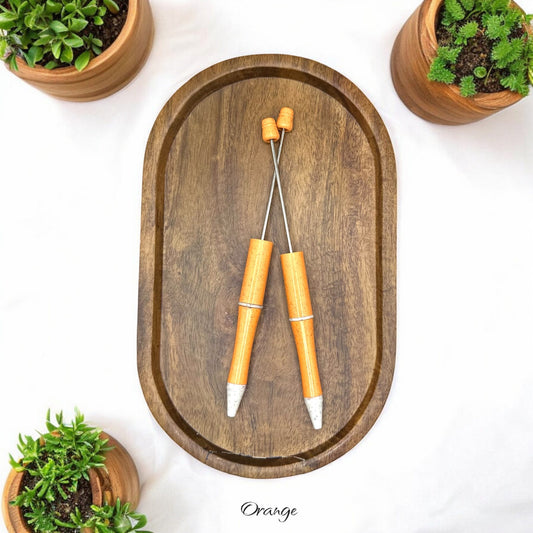 Orange Recycled Beadable Pen