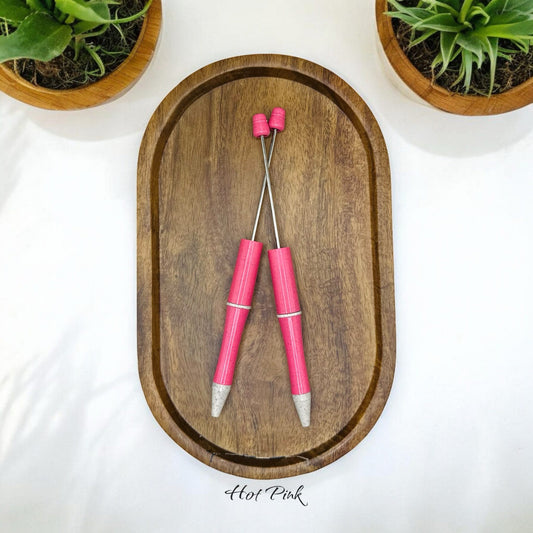 Hot Pink Recycled Beadable Pen