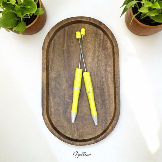 Yellow Recycled Beadable Pen