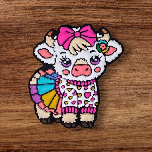 Girly Highland Cow Focal