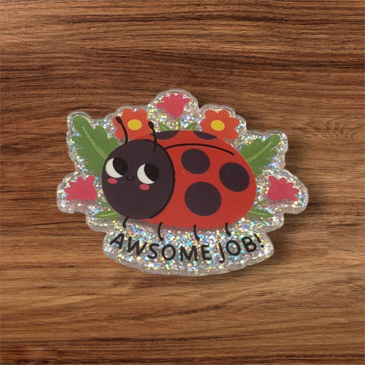 Awesome Job Ladybug Flatback