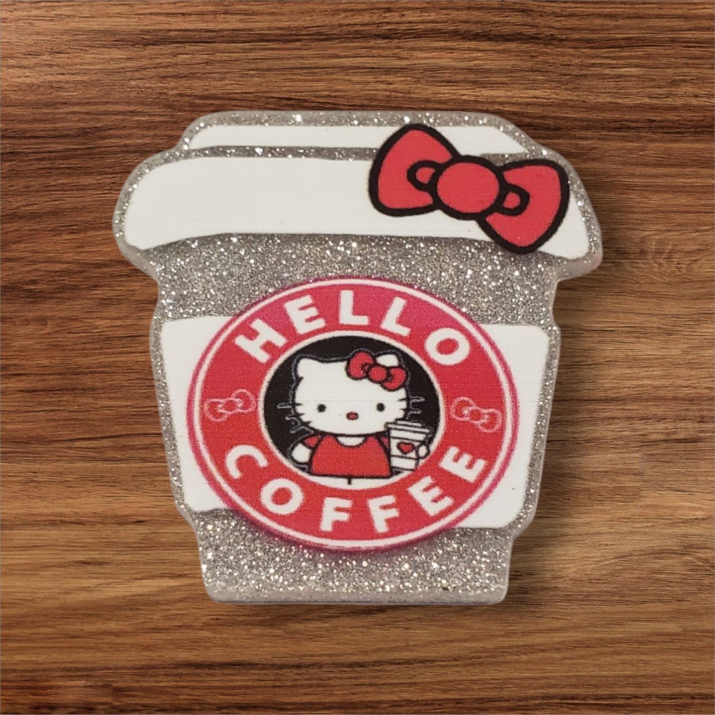 Hello Coffee Cup Flatback