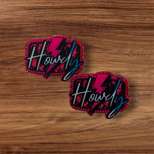 Hot Pink Howdy Flatback