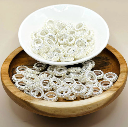 12mm Silver Pearl Spacer
