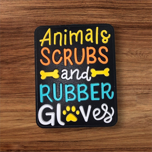 Animals, Scrubs, and Rubber Gloves Focal