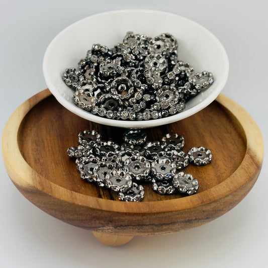 12mm Diamond Wavy Rhinestone Spacer