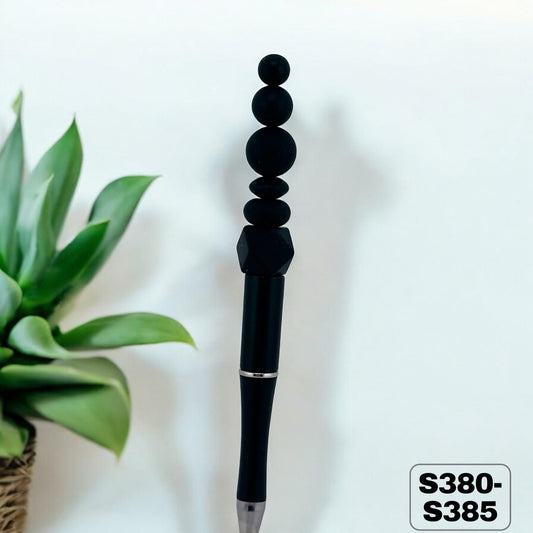 Black Solid Silicone Bead