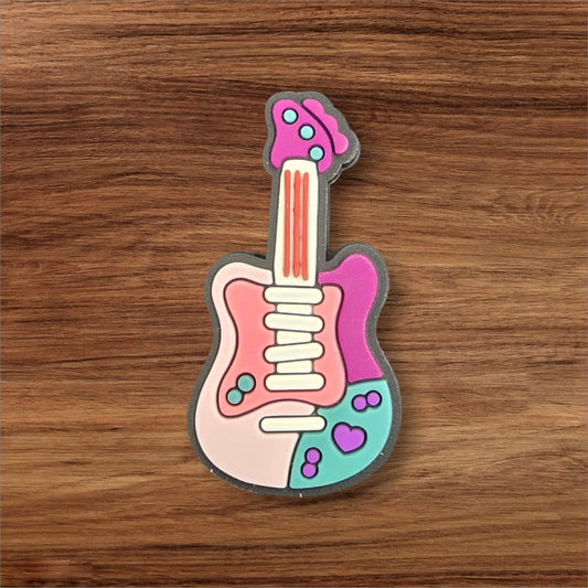 Pink Guitar Focal Bead