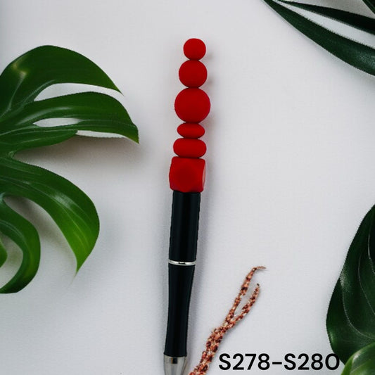 Christmas Red Solid Silicone Bead