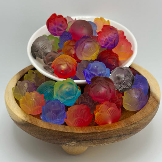 20mm Acrylic Ombre Lotus Flower