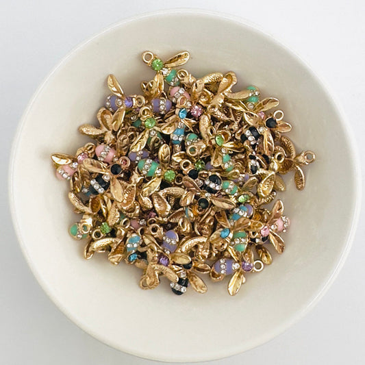 Bee's With Rhinestone Charm