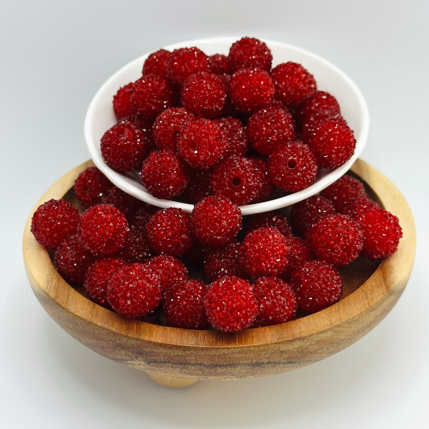 16mm Sugar Cranberry Acrylic Bead