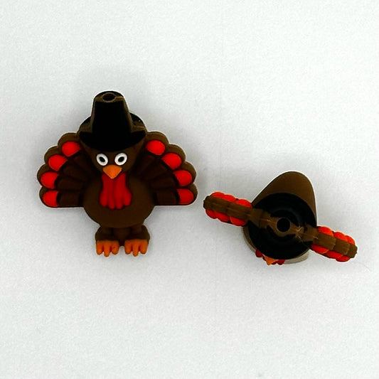 3D Cartoon Turkey Focal Bead