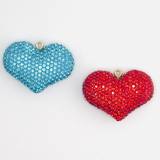 Rhinestone Heart Keychain