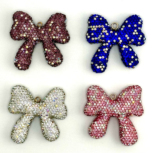 Rhinestone Bow Keychain