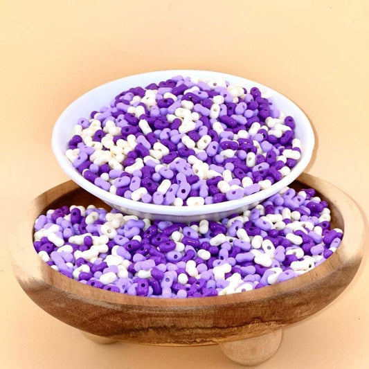 1oz Purple Themed Sea Bead Mix