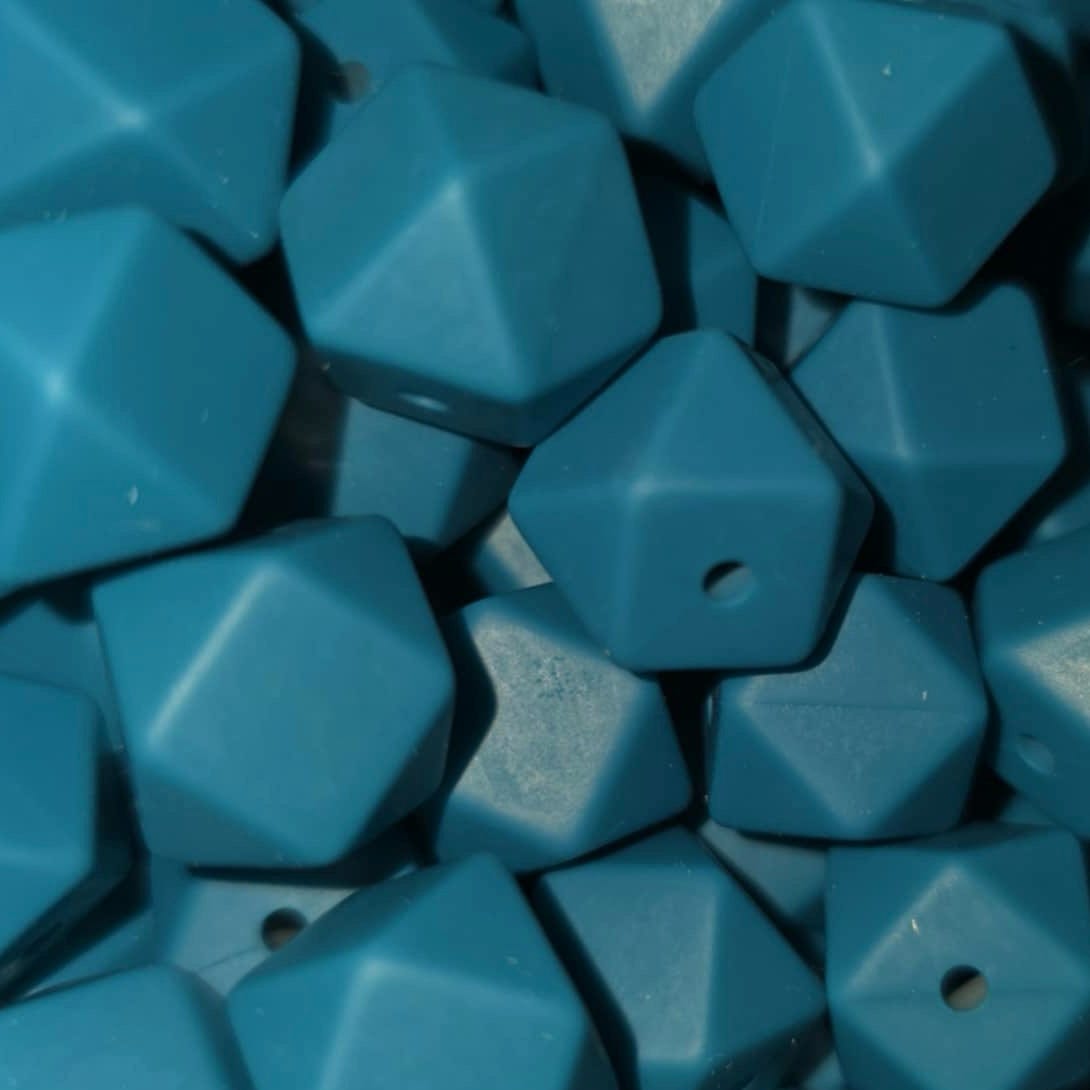 Tropical Lagoon Solid Silicone Bead