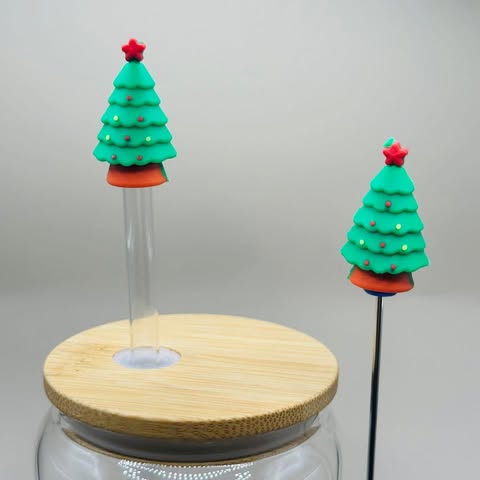 3D Christmas Tree Straw/Pen Topper