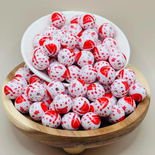 16mm Santa Hat Acrylic Beads