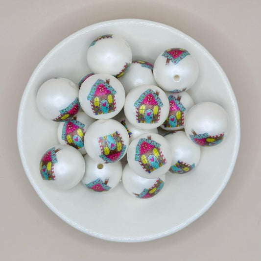 20mm Gingerbread House Acrylic Bead