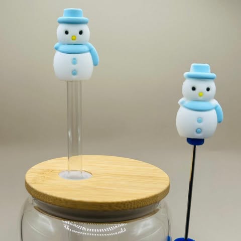 3D Snowman Straw/Pen Topper