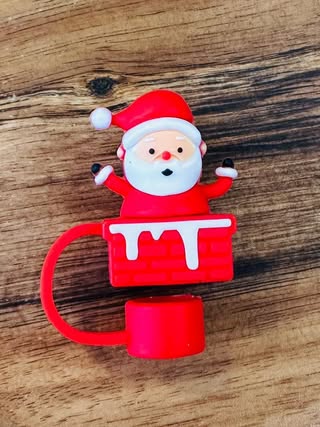 3D Santa Straw Topper