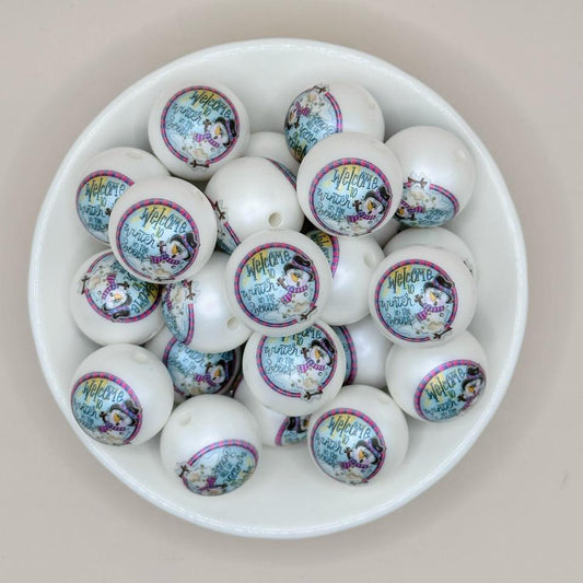 20mm Christmas In The South Acrylic Bead