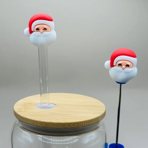 3D Santa Straw/Pen Topper