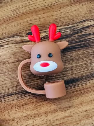 3D Reindeer Straw Topper