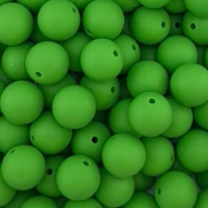 Grasshopper Green Solid Silicone Bead