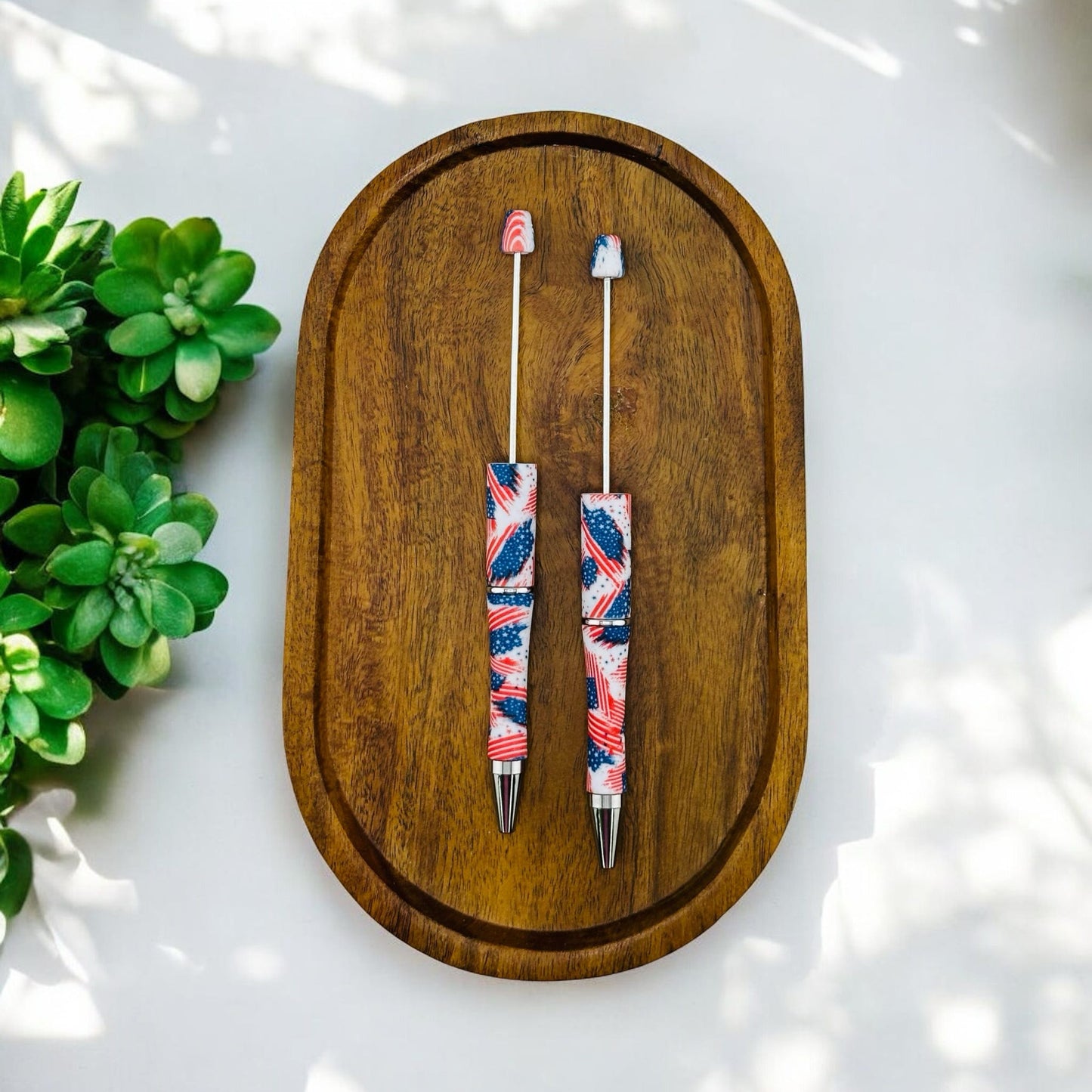 Patriotic Brush Strokes Printed Beadable Pen