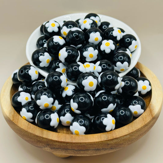 16mm Daisy Flower Acrylic Bead Mix
