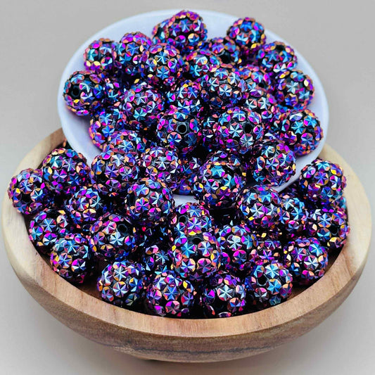 16mm Color Me Pretty Rhinestone Acrylic Beads
