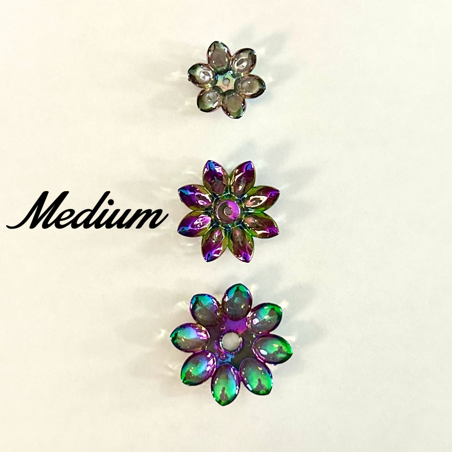 Acrylic Flower Petals OIL SLICK