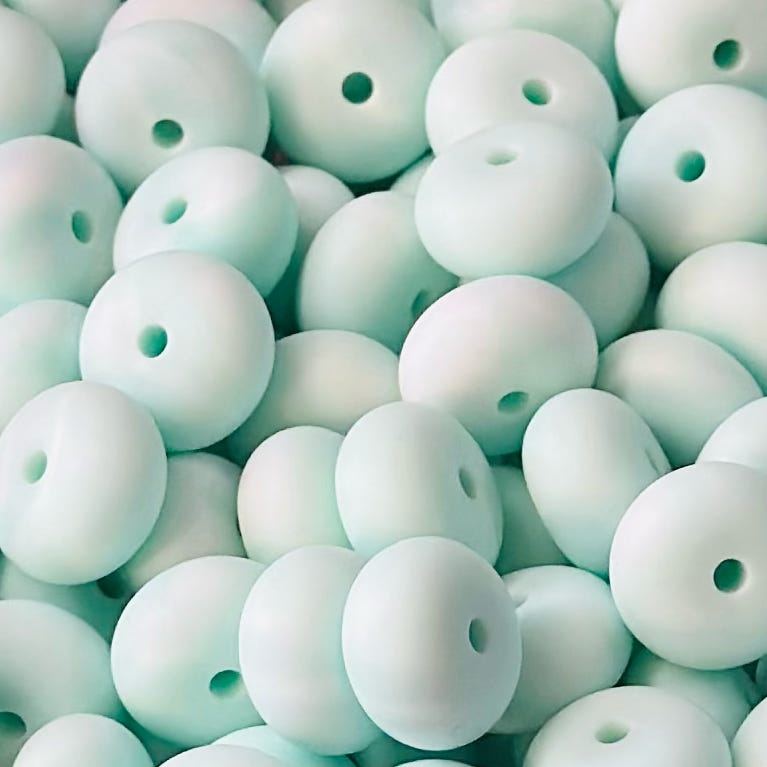 Seafoam Whisper Solid Silicone Bead