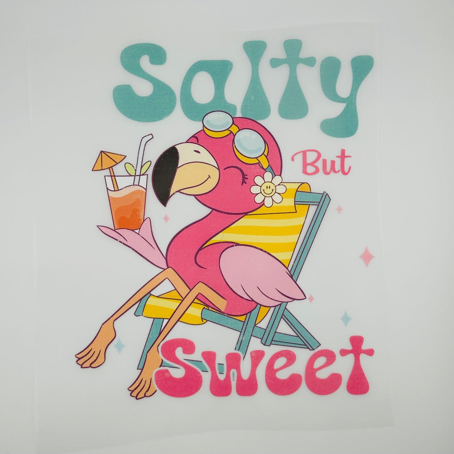 Salty But Sweet Flamingo DTF Print