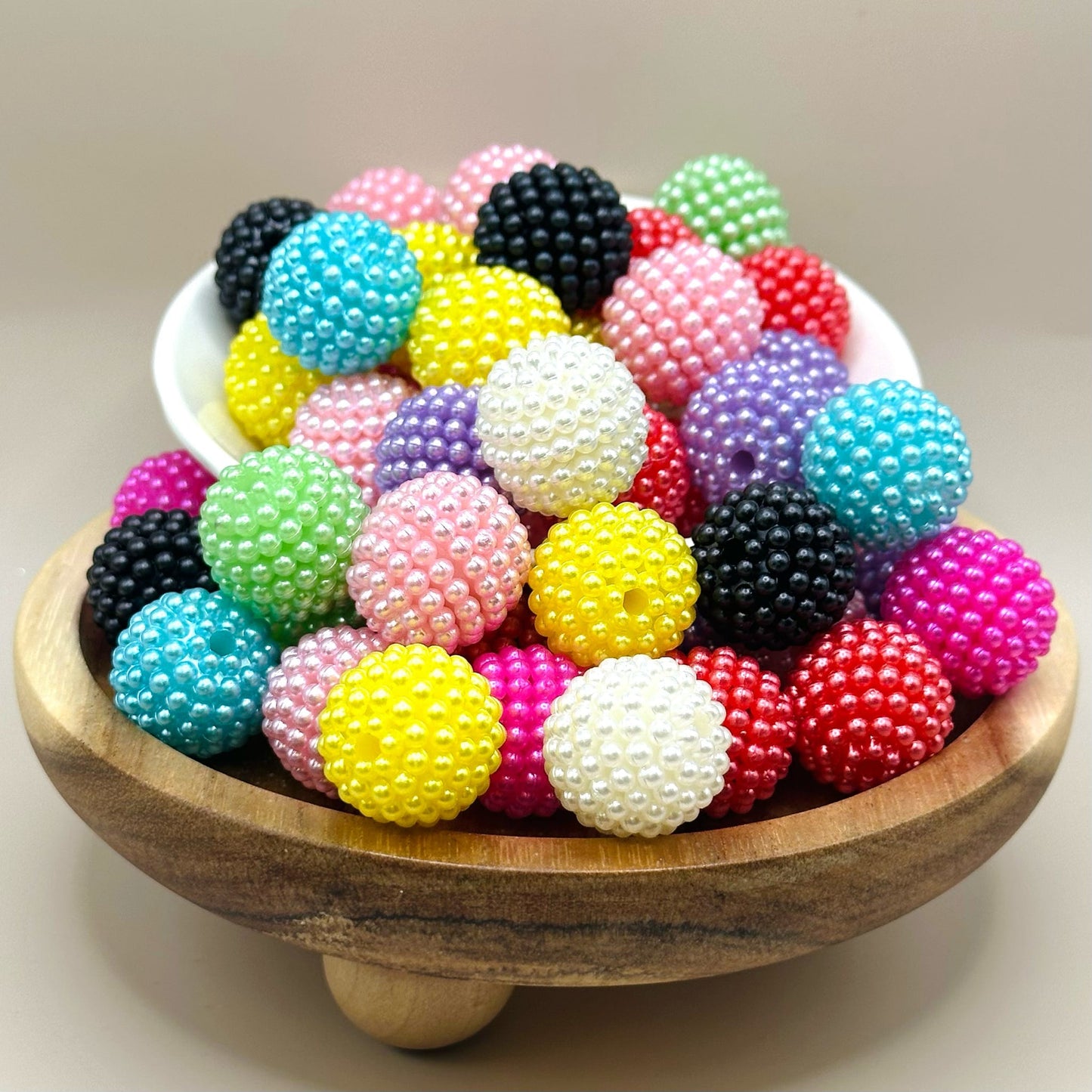 20mm Pearl Round Acrylic