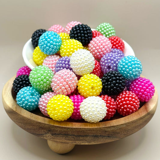 20mm Pearl Round Acrylic