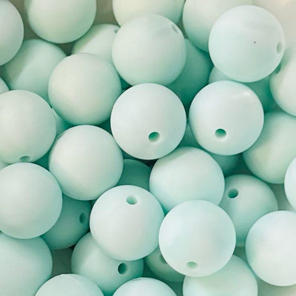 Seafoam Whisper Solid Silicone Bead