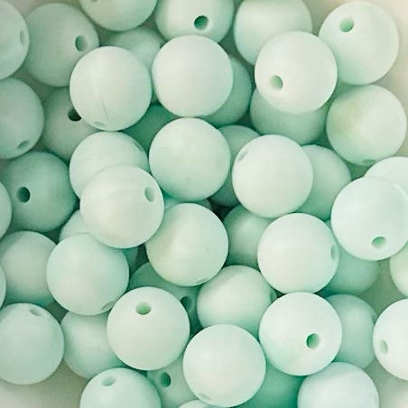 Seafoam Whisper Solid Silicone Bead