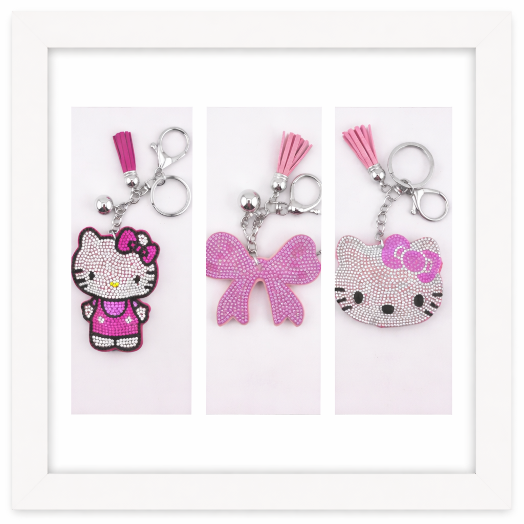 3D Rhinestone Keychains