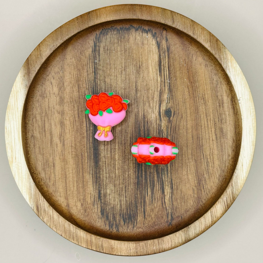 3D Rose Bouquet Focal Bead