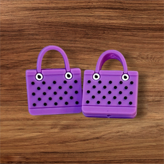 3D Purple Bag Focal Bead