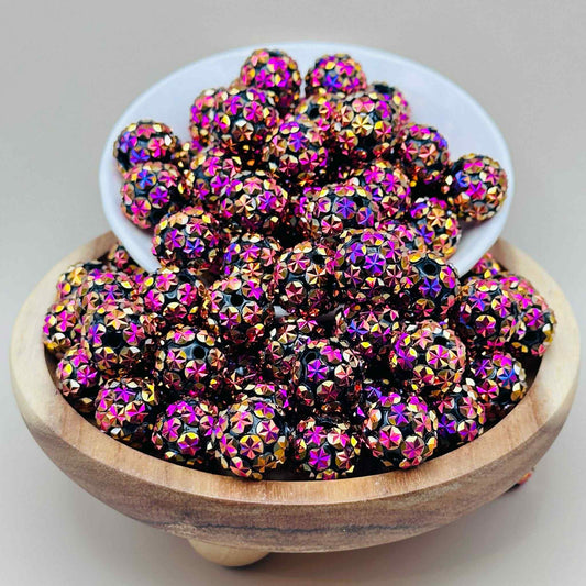 16mm Halloween Vibes Rhinestone Acrylic Beads