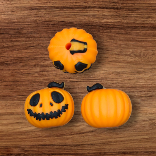 3D Jack O Lantern Focal Bead