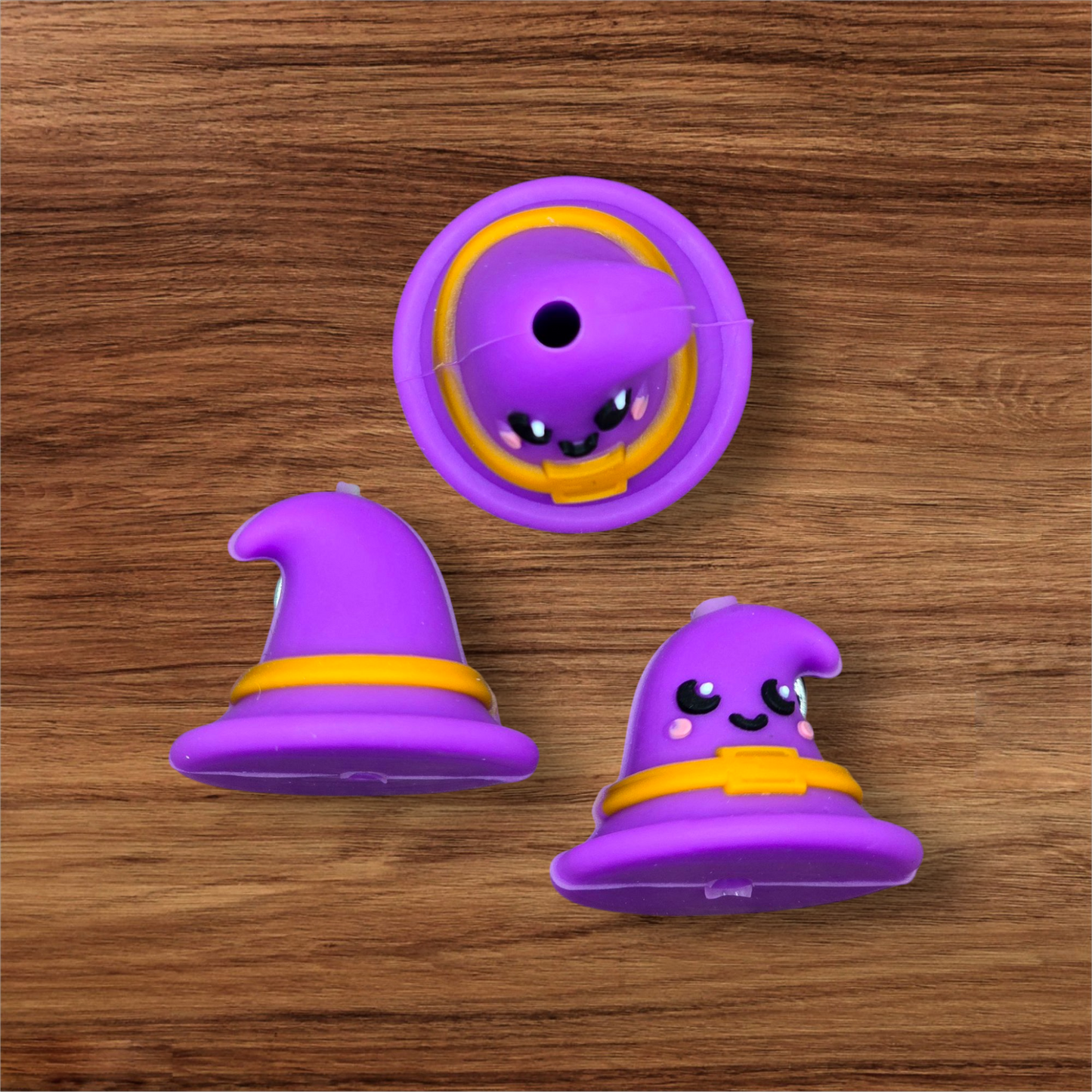 3D Purple Witch Hat Focal Bead